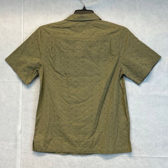 NWT LUCKY BRAND Shirt Women's Small Olive Green Eyelet Embroidered Button Down - Picture 13 of 16